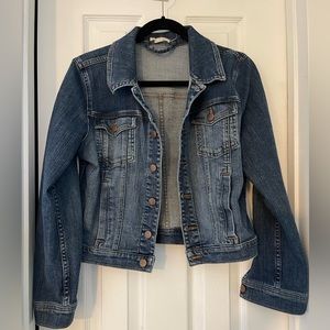 Eileen Fisher cropped denim jean jacket, size M
